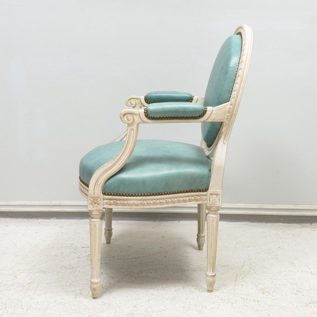 Set of 8 Louis Xvi- Style Painted Dining Chairs For Sale - Image 12 of 12