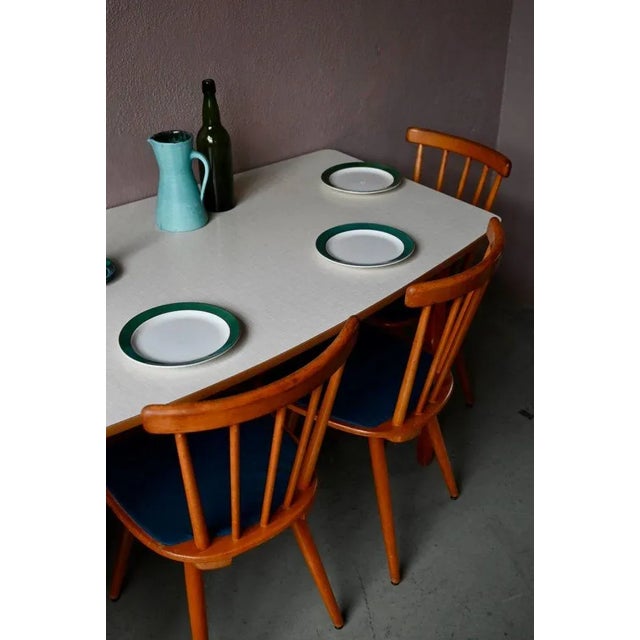 Large Mid-Century Symmetrical Worktop Table, France, 1950s For Sale - Image 11 of 18
