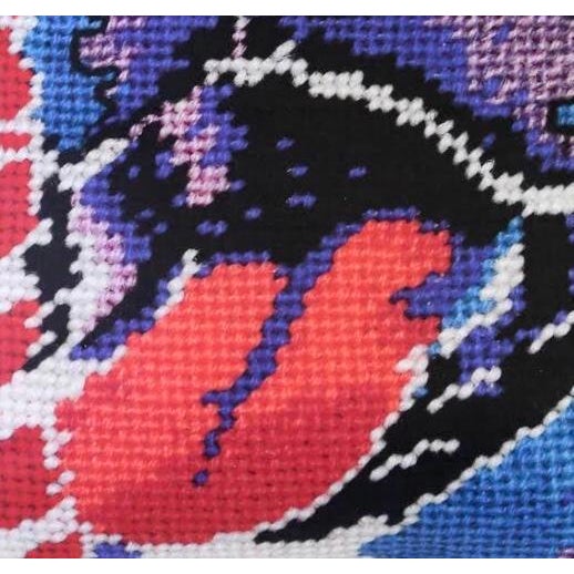 Organic Cotton Sateen Americana "Rex" F/D Pillow, Custom, Original For Sale - Image 4 of 6