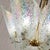 Mid-Century Modern Vintage Murano Glass & Brass Chandelier With Iridescent Petal Shades, Italy 1970s For Sale - Image 3 of 5