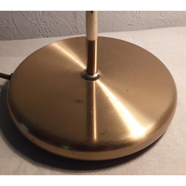Vintage Brass Colored Swiveling Table Lamp For Sale - Image 3 of 8
