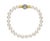 2020s 286 Akoya Pearls Strand Necklace and Bracelet Set 18 Karat Gold/ Diamond Clasp For Sale - Image 5 of 8