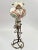 Vintage Chinese Porcelain Cloisonné Vase Bronze Stand Vines Floral Famille For Sale In Portland, OR - Image 6 of 10
