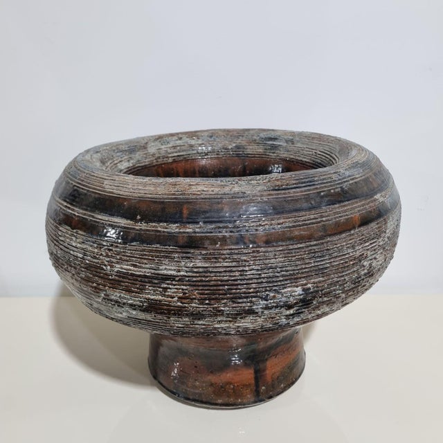 Large Brutalist Ceramic Planter from Magda Szemlér, 1980s For Sale - Image 11 of 14