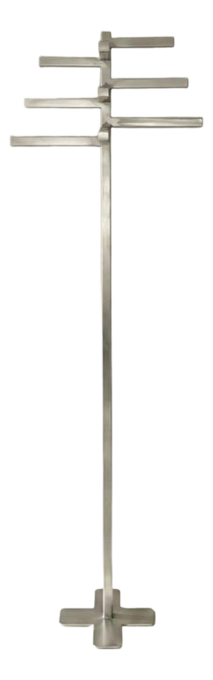 All Directions Coat Hanger in Stainless Steel by Metalmorphosis Studio