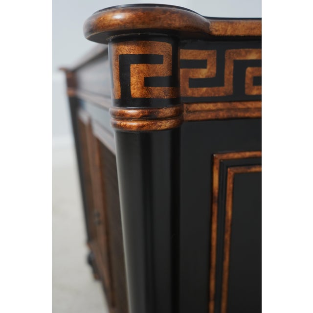 Ardley Hall Ebony & Gold Grill Front Console Cabinet For Sale - Image 15 of 18