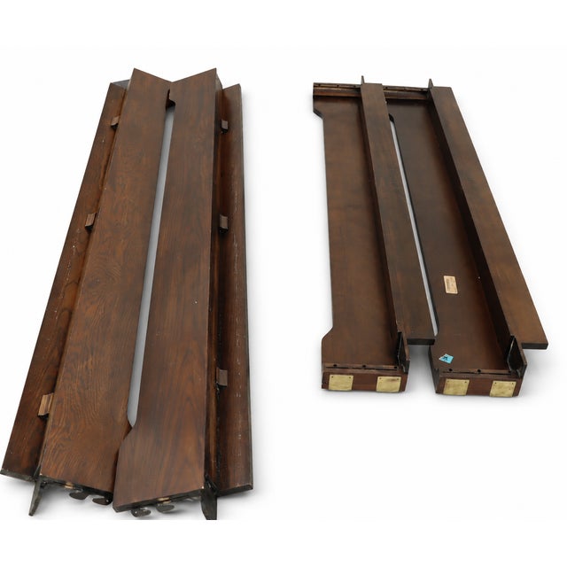 1980s Henredon King Size Headboard With 2 Armoires Bridge Rails 2 Mirrors For Sale - Image 15 of 16