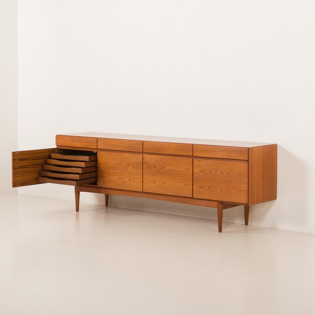 Brown Teak Sideboard Model FA66 by Ib Kofod-Larsen for Faarup Møbelfabrik, Denmark, 1960s For Sale - Image 8 of 18