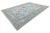 10x14 Modern Oushak Style Hand-Knotted Wool Area Rug in Sky Blue With Terracotta For Sale - Image 12 of 12