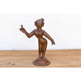 Antique Indian Bronze Devadhashi Icon For Sale