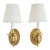 Neoclassical Style Brass Wall Sconces - A Pair For Sale