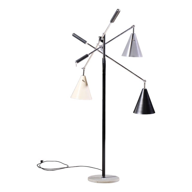 Angelo Lelli for Arredoluce Triennial Mid Century Italian Floor Lamp For Sale