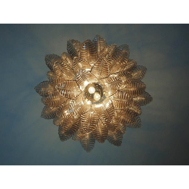 Italian Murano Three-Tier Smoked Felci Glass Chandelier-48 Glasses For Sale In Los Angeles - Image 6 of 9