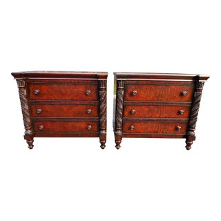 2000's Ralph Lauren Home Safari Westminster Mahogany Nightstands - a Pair For Sale