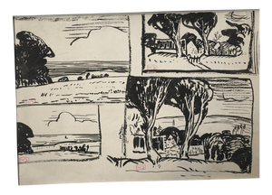 A. Beaufrere, Landscape Studies, Ink Drawing