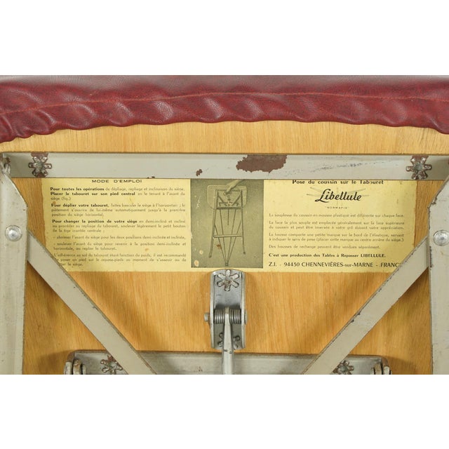 Vintage 1950s French Industrial Libellule Workshop Stool For Sale - Image 12 of 12