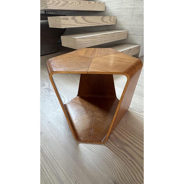 Japanese Stool in Plywood and Wood Veneer by Reiki Tanabe for Tendo Mokpo, 1960s For Sale - Image 4 of 10