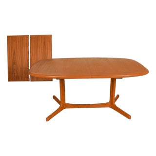 Danish Mid-Century Teak Expandable Dining Table For Sale