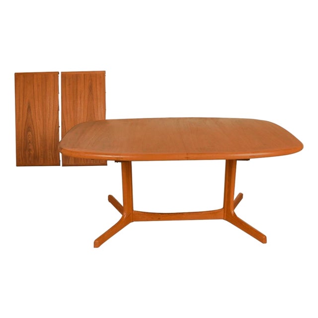 Danish Mid-Century Teak Expandable Dining Table For Sale