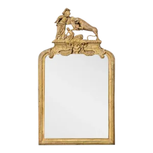 Antique Carved Hercules Mirror