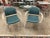 1990s Italian Blue Mid Century Designer Office Chairs by Giancarlo Peretti- A Pair For Sale - Image 5 of 5