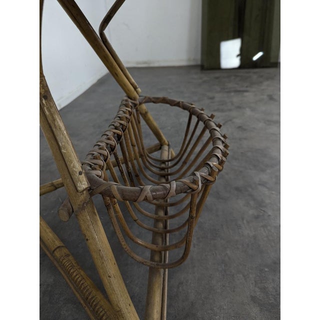 Bamboo and Rattan Floor Lamp For Sale - Image 6 of 8