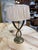Brass 1950s Italian Brass Table Lamp With Twisted Loop Base and Pleated Shade For Sale - Image 8 of 8
