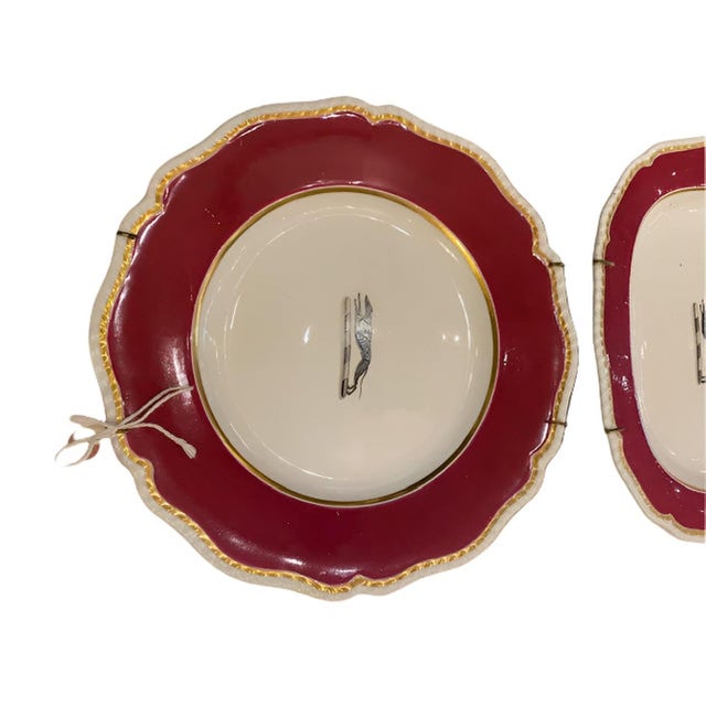 Antique English Staffordshire Whippet China Plates, set of 3 different sizes. Large round 10.25" diameter, Small round...