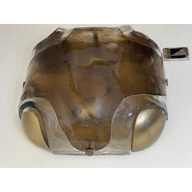 1970s Amber Murano Glass Two-Light Wall from Kaiser Idell, 1970s For Sale - Image 5 of 18
