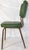 1980s Restored Vintage Cosco Metal Chairs With Dark Sage Green Vinyl Upholstery For Sale - Image 5 of 15