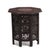 An octagonal teak Anglo Indian folding tea table or tabouret from the late 19th to early 20th century. Intricately carved...