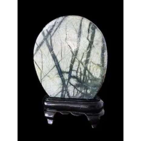 1970s Vintage Chinese Dream Stone & Stand For Sale - Image 11 of 12