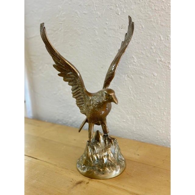 A very nicely detailed brass eagle figure. Substantial in weight. Beautifully cast.