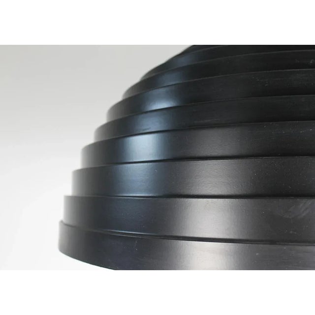 Mid-Century Modern Step Ceiling Lamp in Black Lacquered Metal by Martinelli Luce, 1970s For Sale - Image 3 of 7