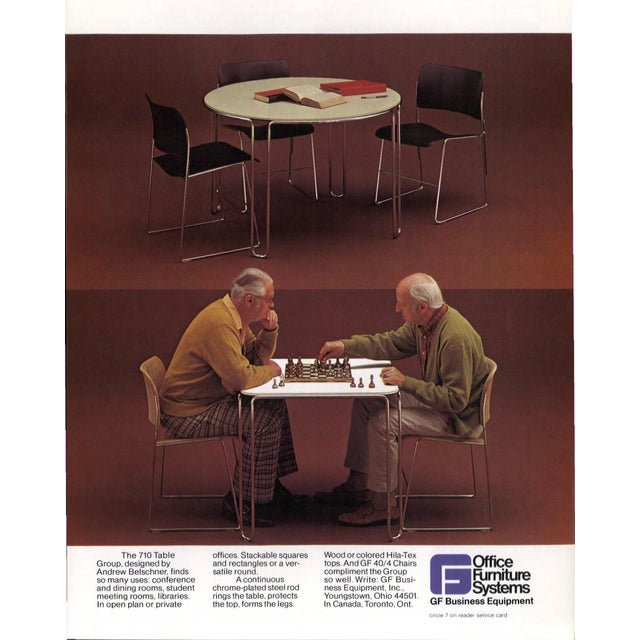 Andrew Belschner for Gf Business Equipment 710 Round Chrome Dining Table, 1975 For Sale - Image 10 of 10
