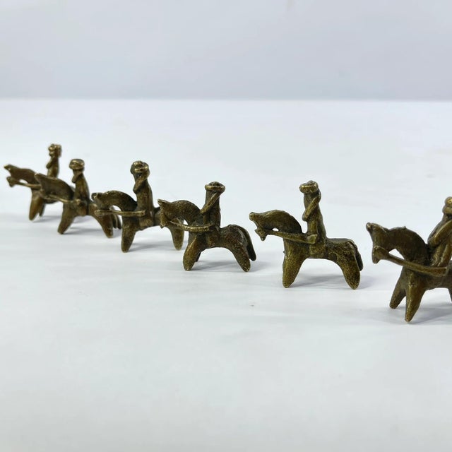 Metal Early 20th Century Ketoko Brass Horseman Chad For Sale - Image 7 of 8