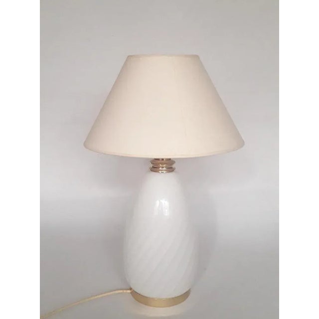 Table Lamp in Swirl Murano Glass, 1970s For Sale - Image 4 of 4