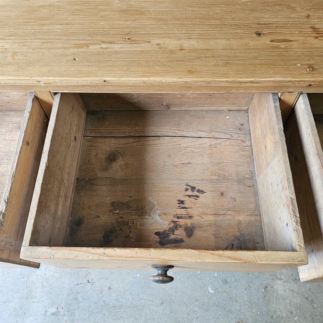 English Pine Waterfall Shelf With Cabinets (Hutch) - Circa 1880 For Sale - Image 10 of 14
