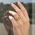 Metal Toi Et Moi Gemstone Ring: Citrine and Moissanite, Size 7.5 For Sale - Image 7 of 9