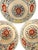 Modern Set of 3 Bat Trang Vietnamese Ceramic Multipurpose Bowls Hand Painted in Red Yellow and Blue Floral Motifs For Sale - Image 3 of 9