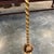 Brass Mid 20th Century Spanish Wrought Iron Floor Candlestick W/ Gold Wash For Sale - Image 8 of 12