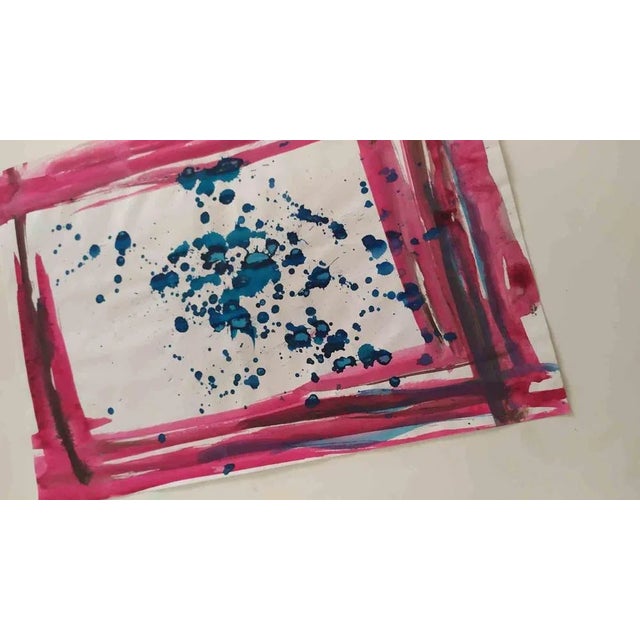 Tender conviviality Mixture of tempera on paper Made by the Italian artist contempologyc in 2021. Excellent condition....