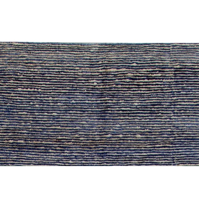 Modern Striped Handmade Hemp and Silk Rug by Doris Leslie Blau For Sale In New York - Image 6 of 7