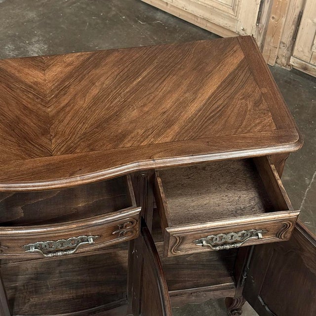 Antique Country French Walnut Buffet ~ Trois Porte Enfilade For Sale - Image 16 of 17