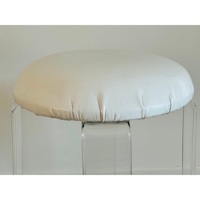 1970s Mid Century Lucite Vanity Stool For Sale - Image 12 of 12