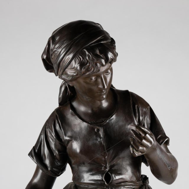 Bronze Sculpture with Brown Patina attributed to Mathurin Moreau For Sale - Image 5 of 13