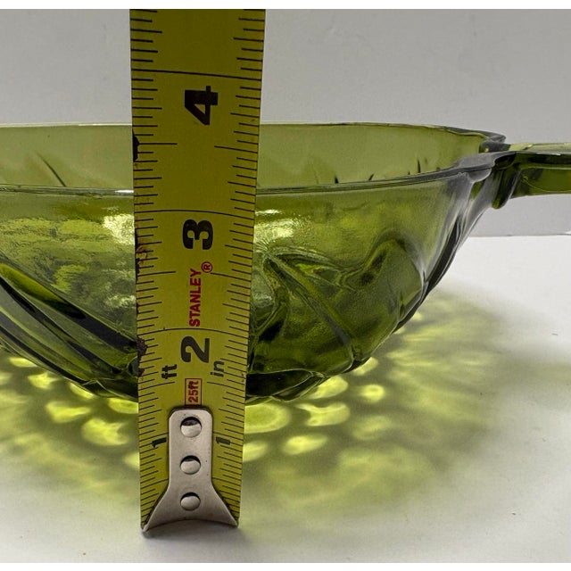Glass Mid-Century Modern Viking Glass Epic Grape Bowl, Avocado Green, C. 1960s–1970s For Sale - Image 7 of 8