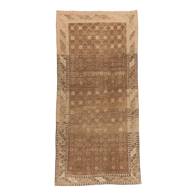 Vintage Earthy Turkish Kars Rug - 05'06 X 11'06 For Sale