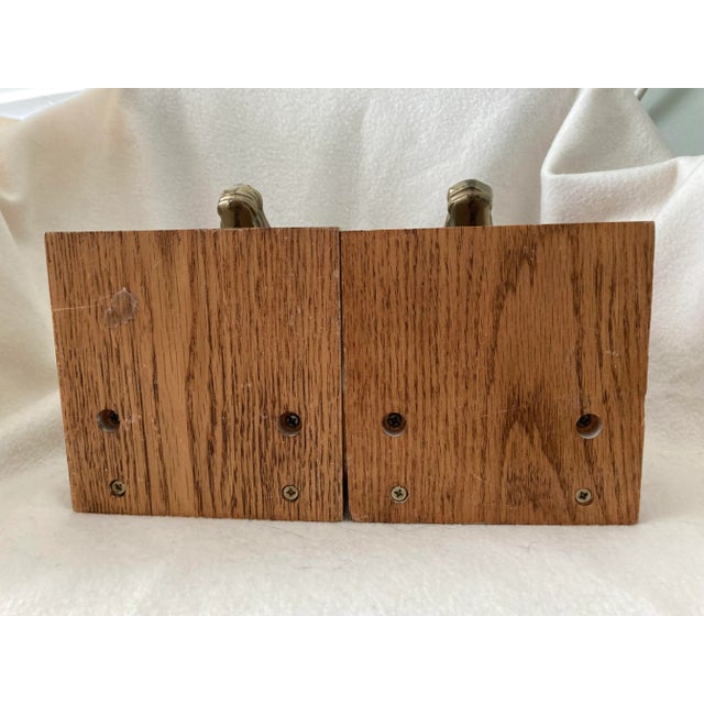 Wood 1970s Hollywood Regency Gazelle Dolbi-Cashier Style Brass Bookends- a Pair For Sale - Image 7 of 8