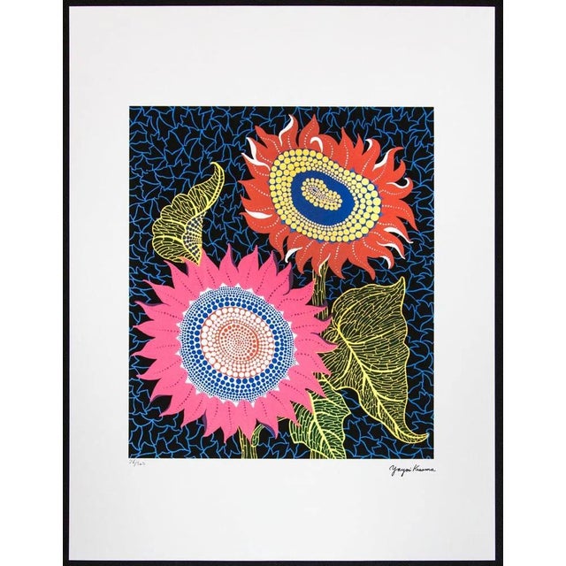 Yayoi Kusama "Flowers" Limited Edition Lithograph (After). Limited Edition Lithograph of 500 - Numbers signed in Pencil....